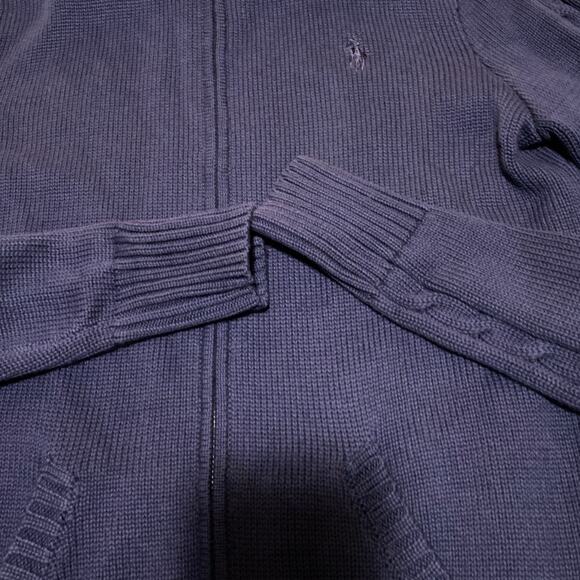Men's Ralph Lauren Golf Full Zip Up Sweater Navy Blue Knit Size Small Old Money - Picture 12 of 13